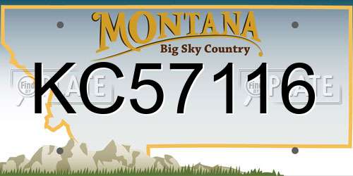 KC57116 Montana License Plate