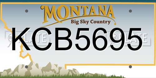 KCB5695 Montana License Plate