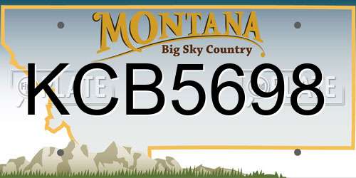 KCB5698 Montana License Plate