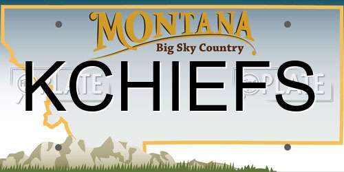 KCHIEFS Montana License Plate