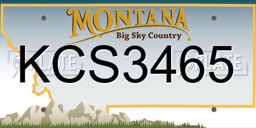 KCS3465 Montana License Plate