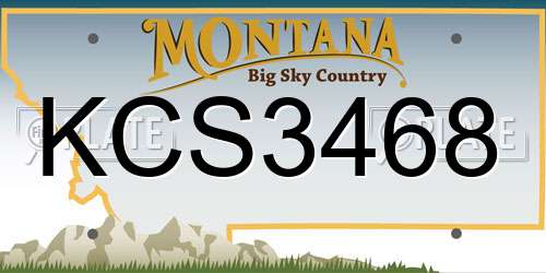 KCS3468 Montana License Plate