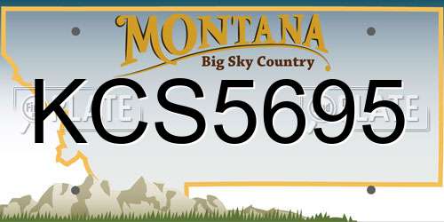 KCS5695 Montana License Plate