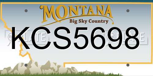 KCS5698 Montana License Plate