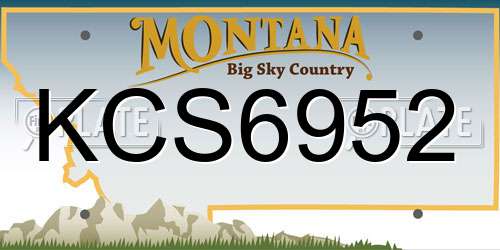 KCS6952 Montana License Plate