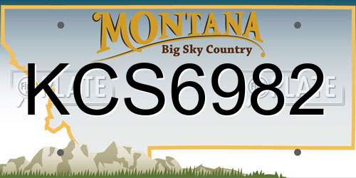 KCS6982 Montana License Plate