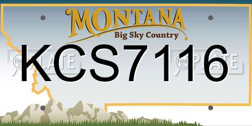 KCS7116 Montana License Plate
