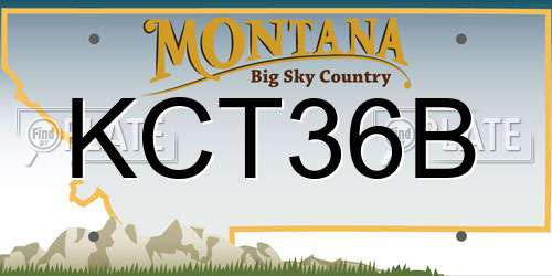 KCT36B Montana License Plate