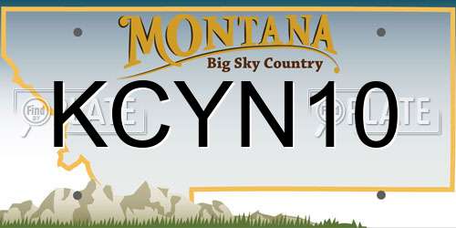 KCYN10 Montana License Plate