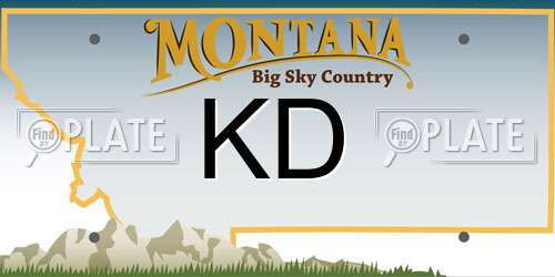 KD Montana License Plate