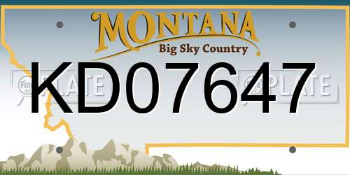KD07647 Montana License Plate