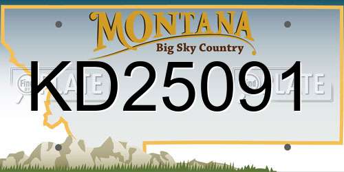 KD25091 Montana License Plate