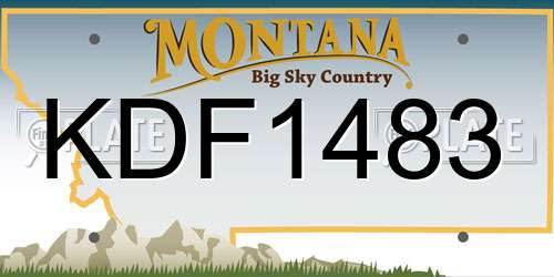 KDF1483 Montana License Plate