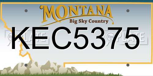 KEC5375 Montana License Plate
