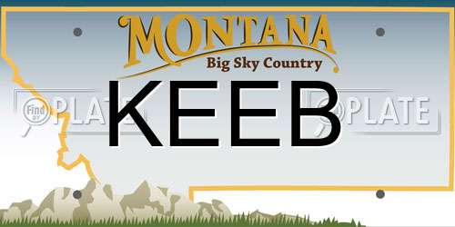 KEEB Montana License Plate