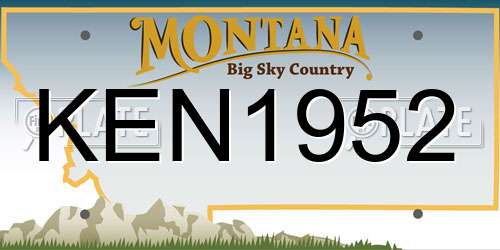 KEN1952 Montana License Plate