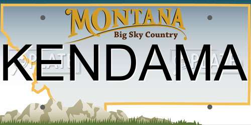 KENDAMA Montana License Plate