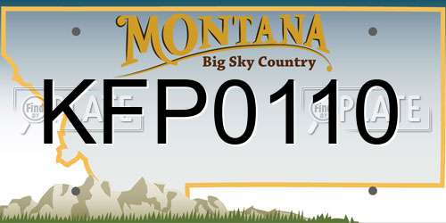 KFP0110 Montana License Plate