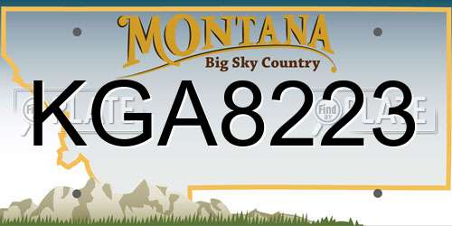 KGA8223 Montana License Plate