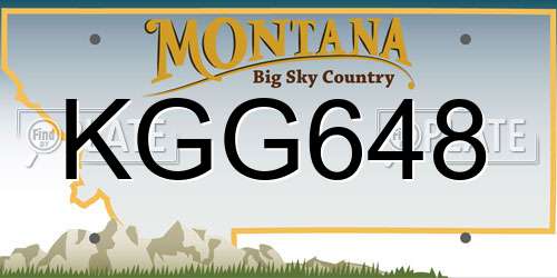 KGG648 Montana License Plate