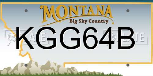 KGG64B Montana License Plate