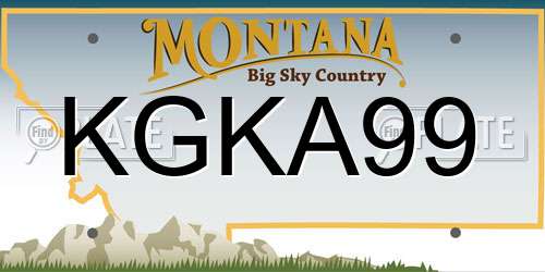KGKA99 Montana License Plate