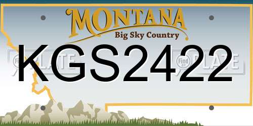 KGS2422 Montana License Plate