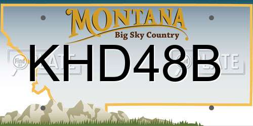 KHD48B Montana License Plate