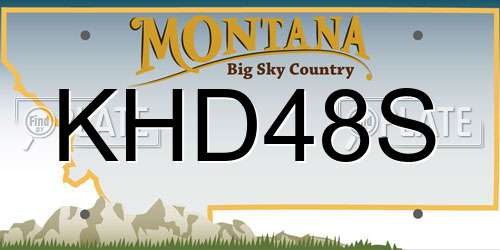 KHD48S Montana License Plate