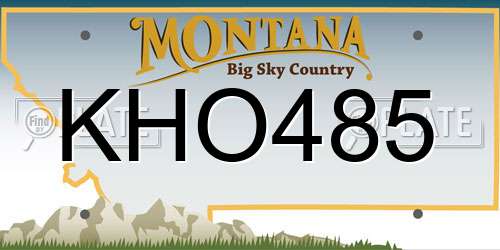 KHO485 Montana License Plate