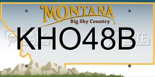 KHO48B Montana License Plate