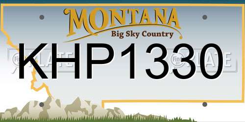 KHP1330 Montana License Plate