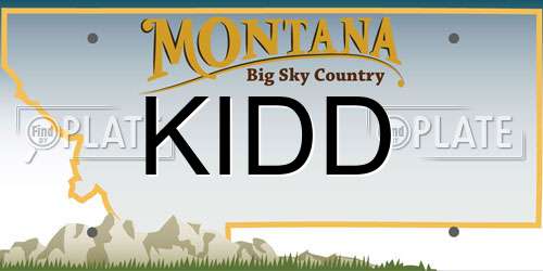 KIDD Montana License Plate