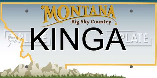 KINGA Montana License Plate