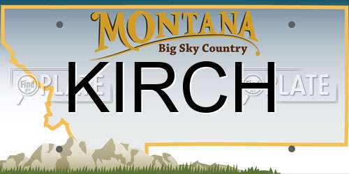 KIRCH Montana License Plate