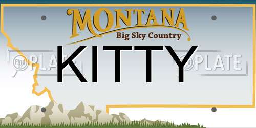 KITTY Montana License Plate