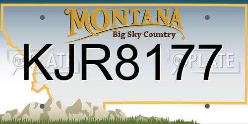 KJR8177 Montana License Plate