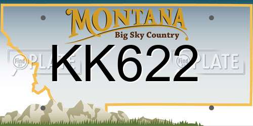 KK622 Montana License Plate