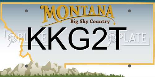 KKG2T Montana License Plate