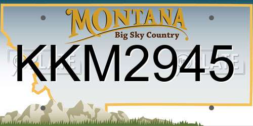 KKM2945 Montana License Plate
