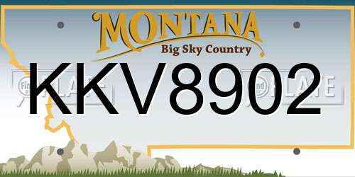 KKV8902 Montana License Plate