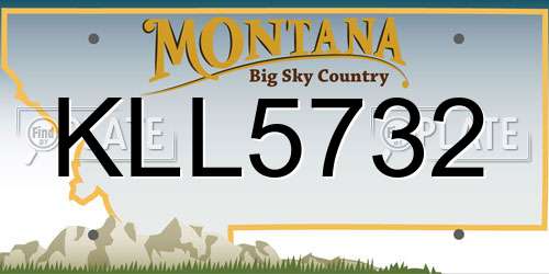 KLL5732 Montana License Plate