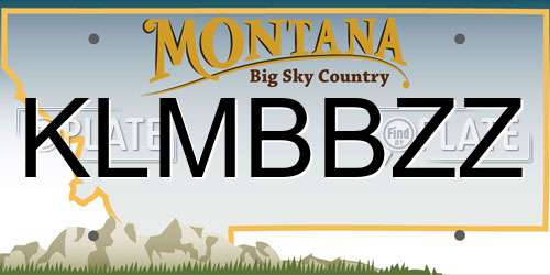 KLMBBZZ Montana License Plate