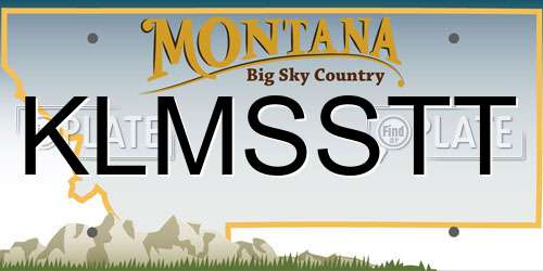 KLMSSTT Montana License Plate