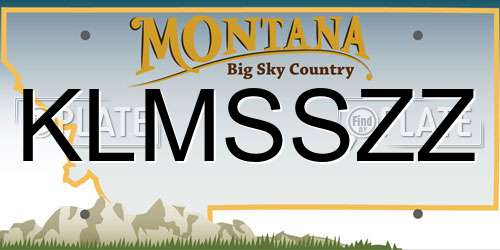 KLMSSZZ Montana License Plate