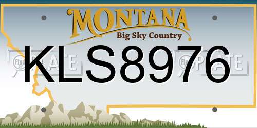KLS8976 Montana License Plate