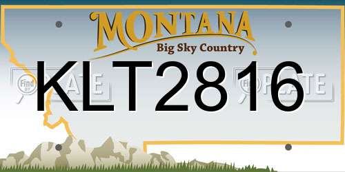 KLT2816 Montana License Plate