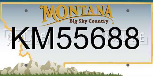 KM55688 Montana License Plate