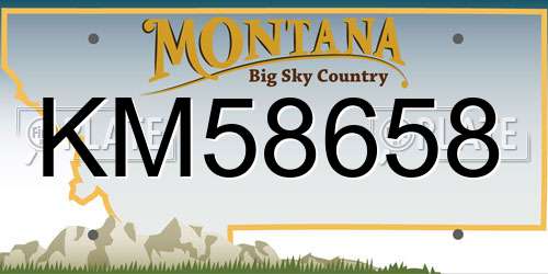 KM58658 Montana License Plate