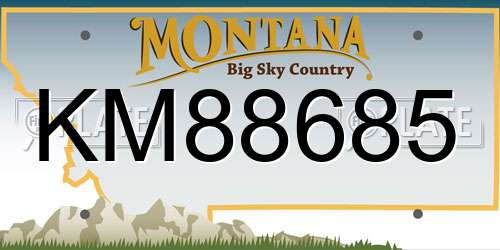 KM88685 Montana License Plate